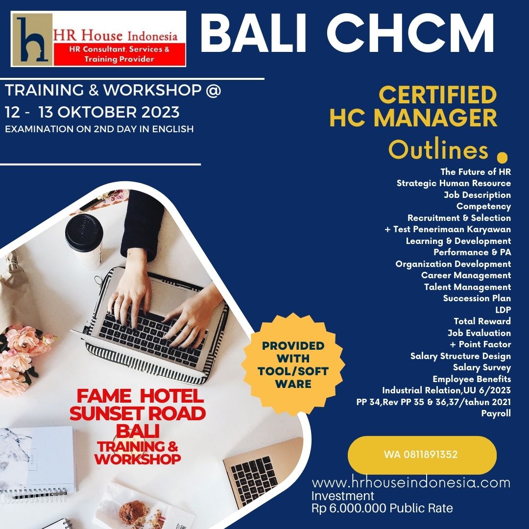 BALI CERTIFIED HUMAN CAPITAL MANAGER CHCM non Bnsp 12 13 OKTOBER 